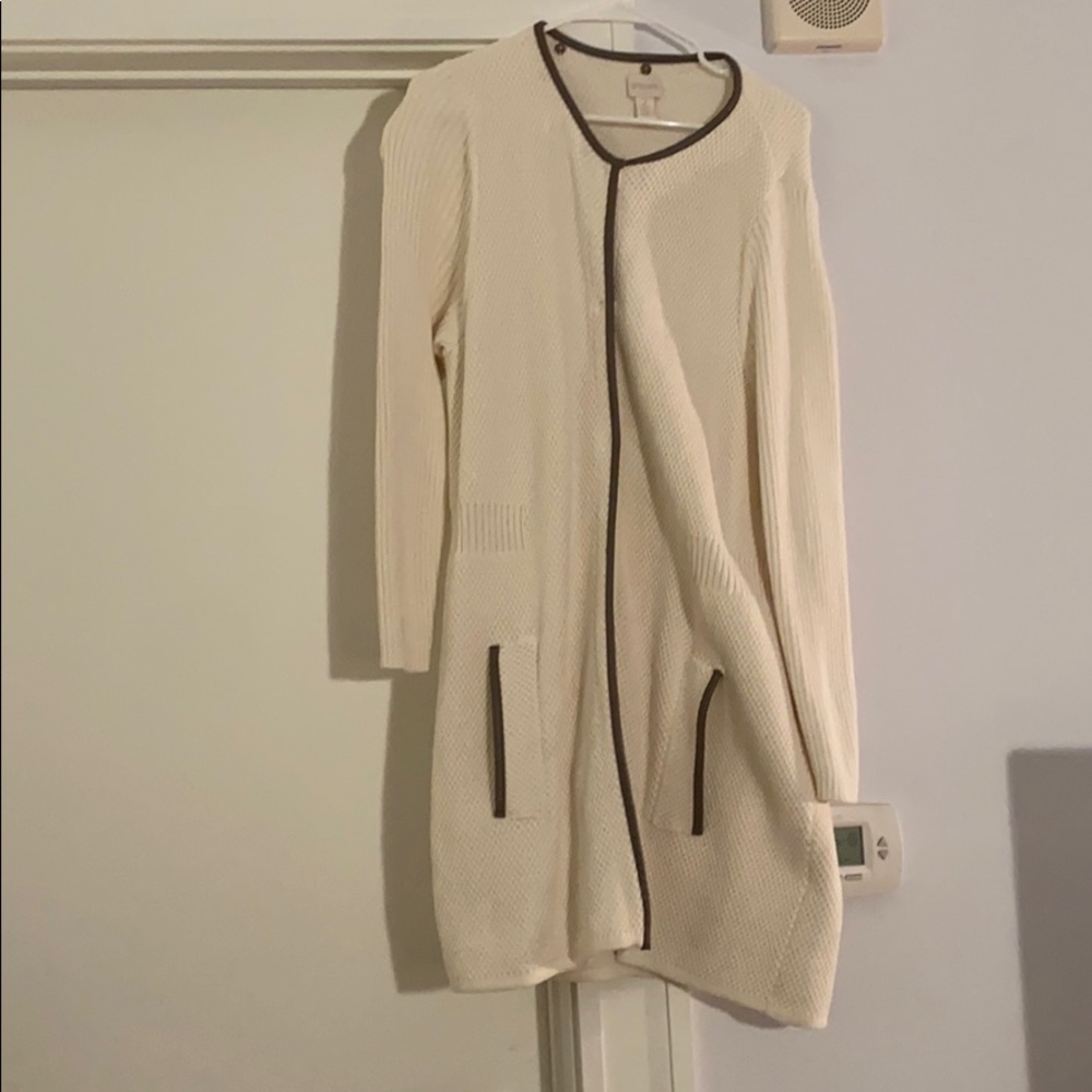 Chico’s long button up cardigan
